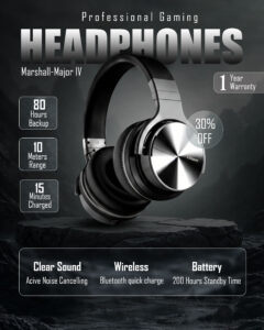 headphones poster design